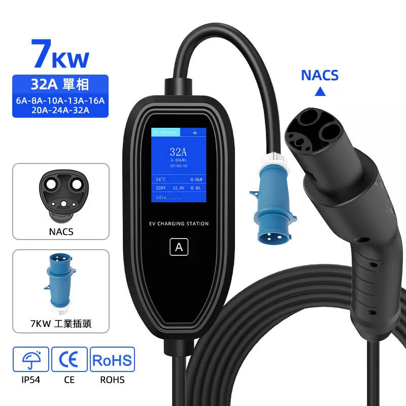 ROMADA K09 New Energy Electric Vehicle Charging Gun Portable In-Car Charger Home Use EU/US Standard Tesla EV Charging Station