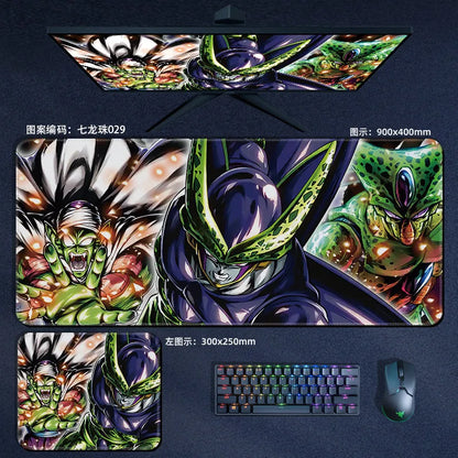 High Quality Print Dragon Ball Leather Mouse Pad Oversized Japanese Anime Nostalgic Son Goku Desk Mat Keyboard Pad Notebook Pad