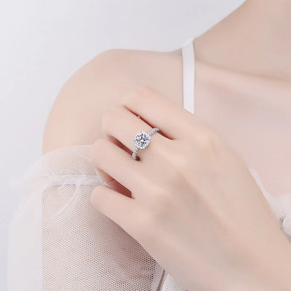 Moissanite Women's Ring Real 925 Sterling Silver D Color Shining Ring With Certificate Proposal Luxury Jewelry Gift