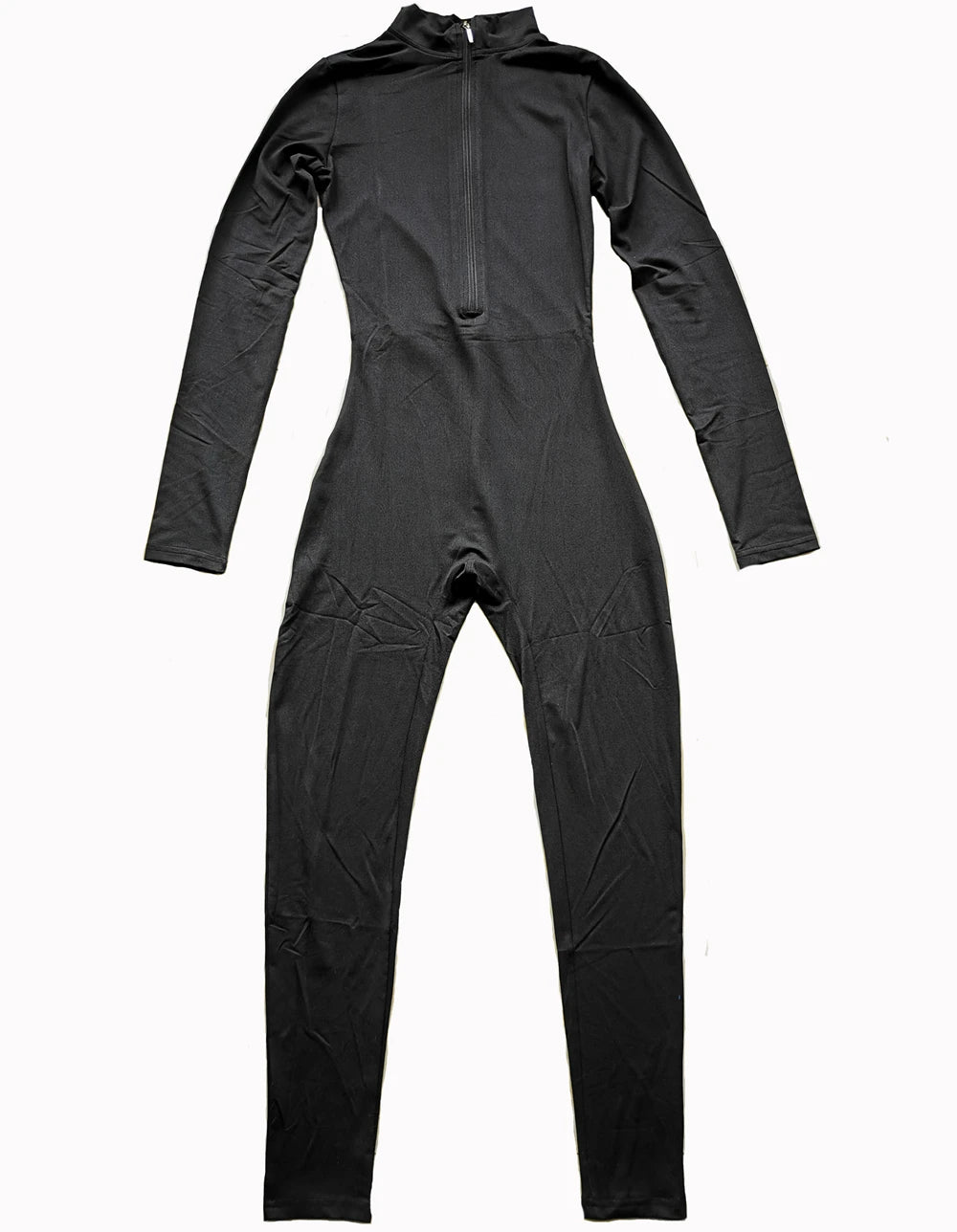 Women‘s Jumpsuits Long Sleeve Yoga Slim Fit Stretch One Piece Romper Sexy Fitness Female Black Basic Elastic Zipper Sportwears