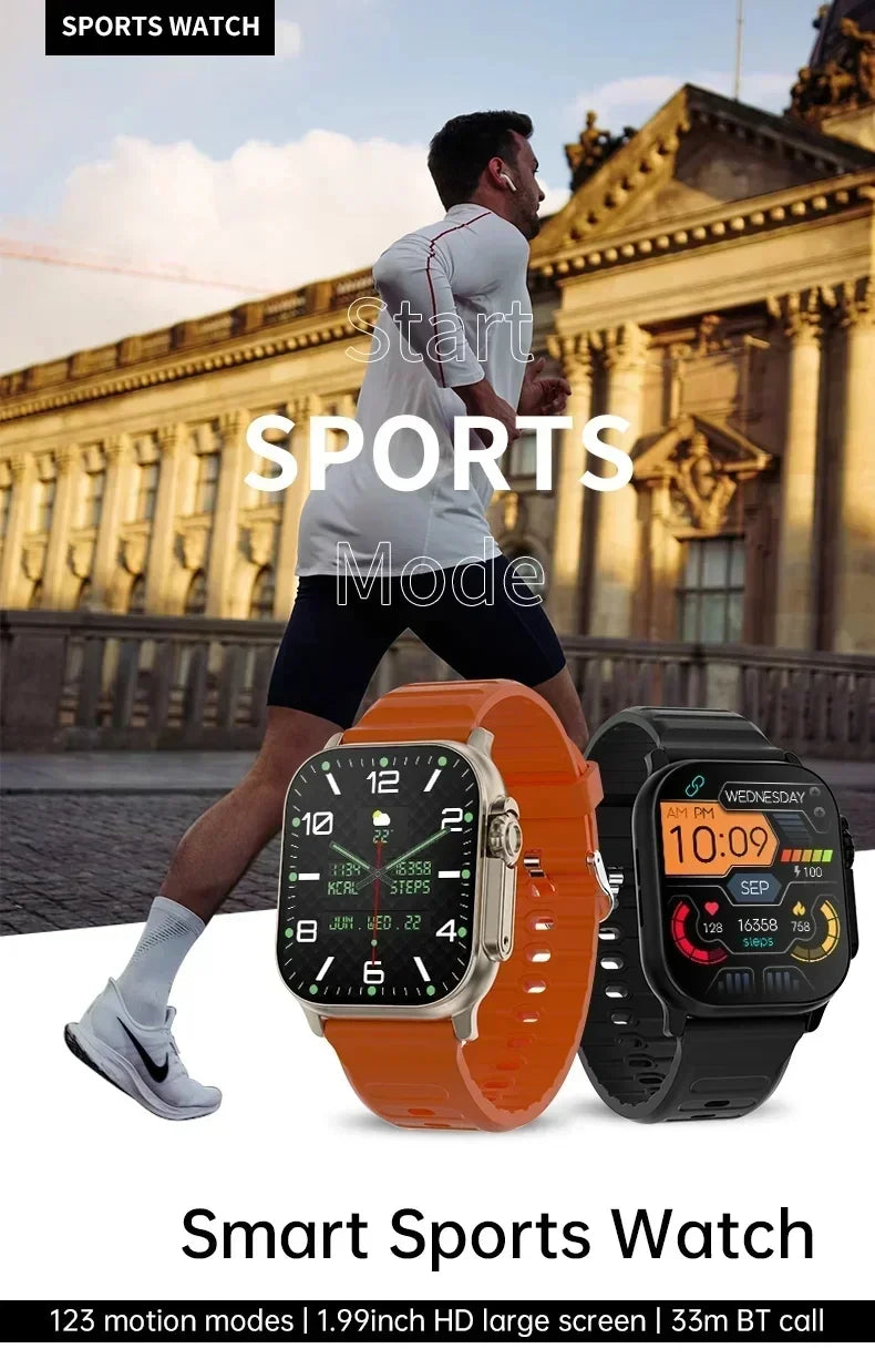 Wholesale Original T800 Ultra Smart Watch Men 49mm Series 8 AMOLED Screen NFC Compass Waterproof Watch IWO Ultra 9 Smartwatch