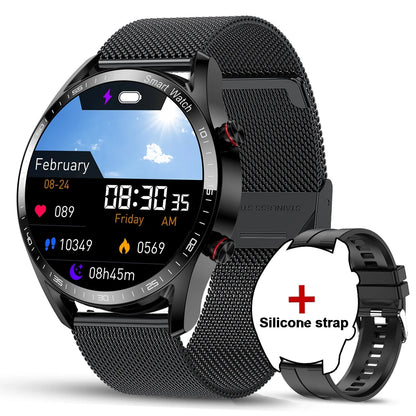 2025 New Business Smart Watch Men Bluetooth Call 1.53-inch AMOLED HD Display Multi-Sport Modes Heart Rate Monitor Smartwatch Man