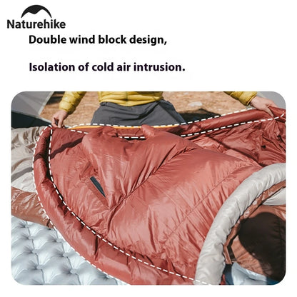 Naturehike Snowbird Mummy Sleeping Bag SP400/SP550/SP700/SP1000 for Outdoor Hiking Travel Winter Warm Duck Down Sleeping Bag