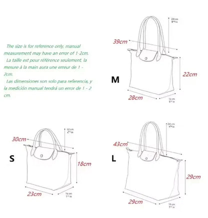 2026Foldable hobos nylon Handbag Bags Classics Lady Tote Bag embroidered Shoulder Bags short and long handles bags FOR women