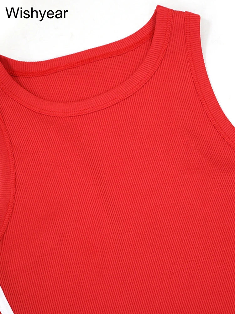 New Fashion O-neck Sleeveless Side Striped Ribbed Pleated Mini Dress for Women Sexy Slim Night Club Tank Summer Birthday Robe