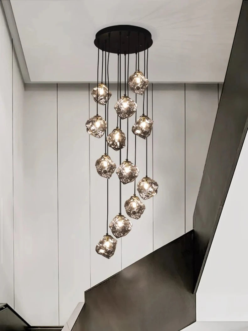 Modern home decor led lights pendant light lamps forstaircase Chandeliers for living room hanging light indoor lighting