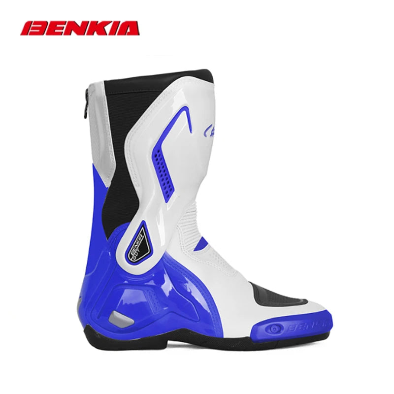 BENKIA CE Certification Motorcycle Botas Professional Track Riding Boots Racing Summer Zapato AntiCollision Off-Road for Rally
