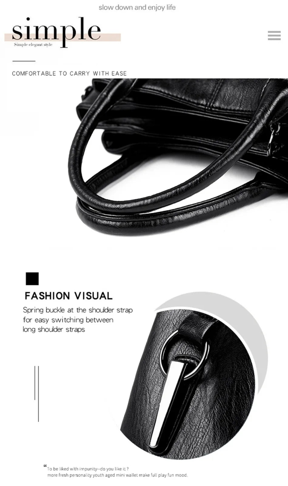 Genuine 3Layers High Quality Soft PU Leather Ladies Shoulder Crossbody Bags for Women  Luxury Handbags  Women  Designer A Main