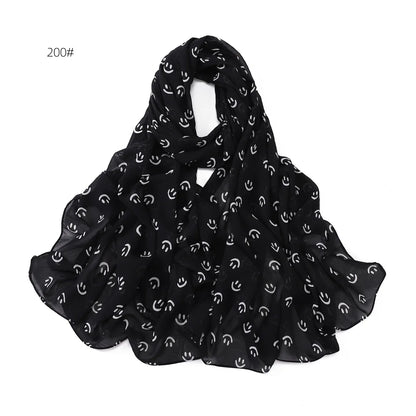 66 Colors Pearl Chiffon Printed Hijab Scarf New Fresh Small Floral Polka Dot Sunscreen Silk Scarf Shawl Turbans for Women Hijabs