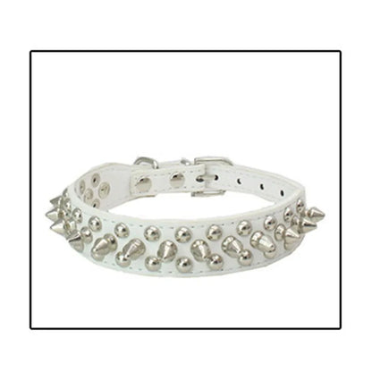 Bronze Spiked Studded Leather Dog Collars For Small Medium Large Dogs Pet Spike Collar Rivets Anti-Bite Pet Products Neck Strap