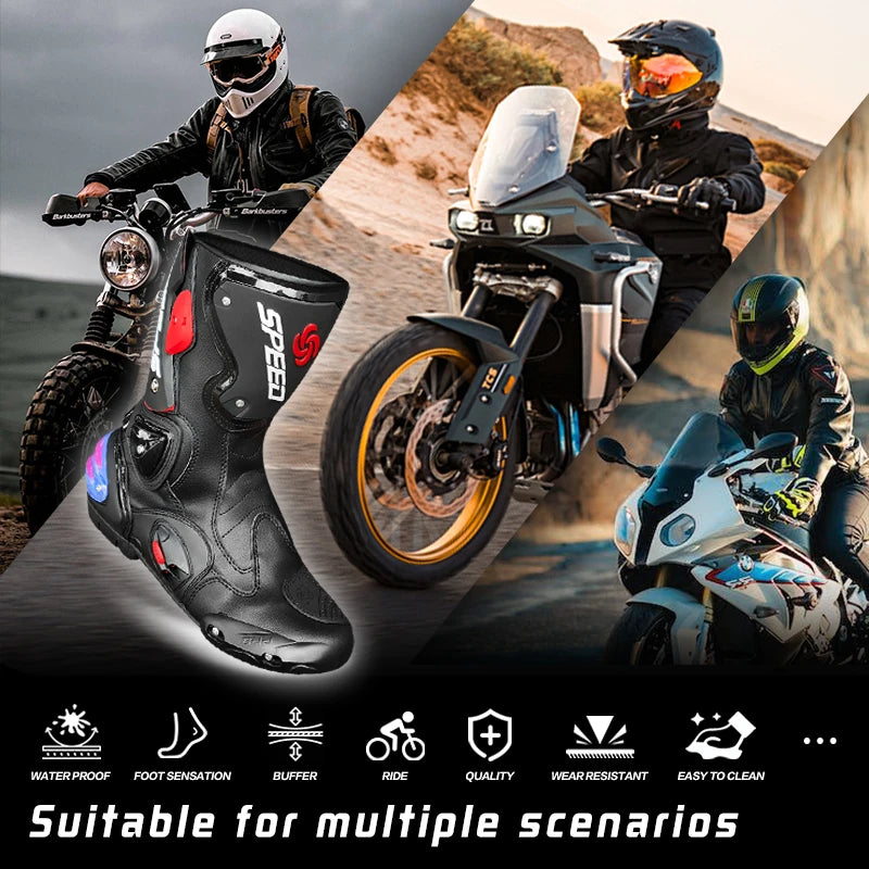 Motorcycle Boot Shoes Off-road Vehicle Riding Boots