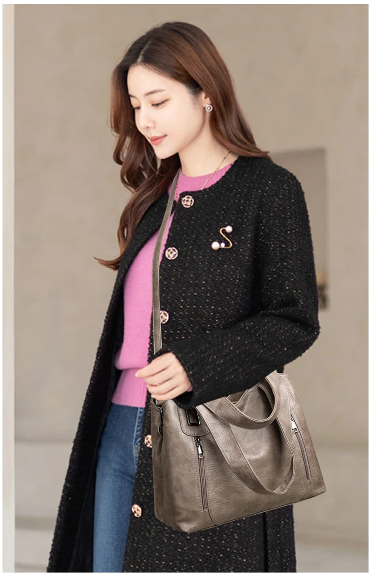 Women's Crossbody Bag PU Leather Shoulder Purse Fashion Handbags Tote Bags for Ladies with Long Adjustable Strap, Gift Idea 2025