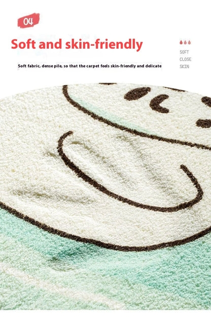 VIKAMA Little Fresh Fruit Special Imitation Cashmere Carpet Warm Machine Washable Bathroom Door Carpet Porch Mat Home Decor