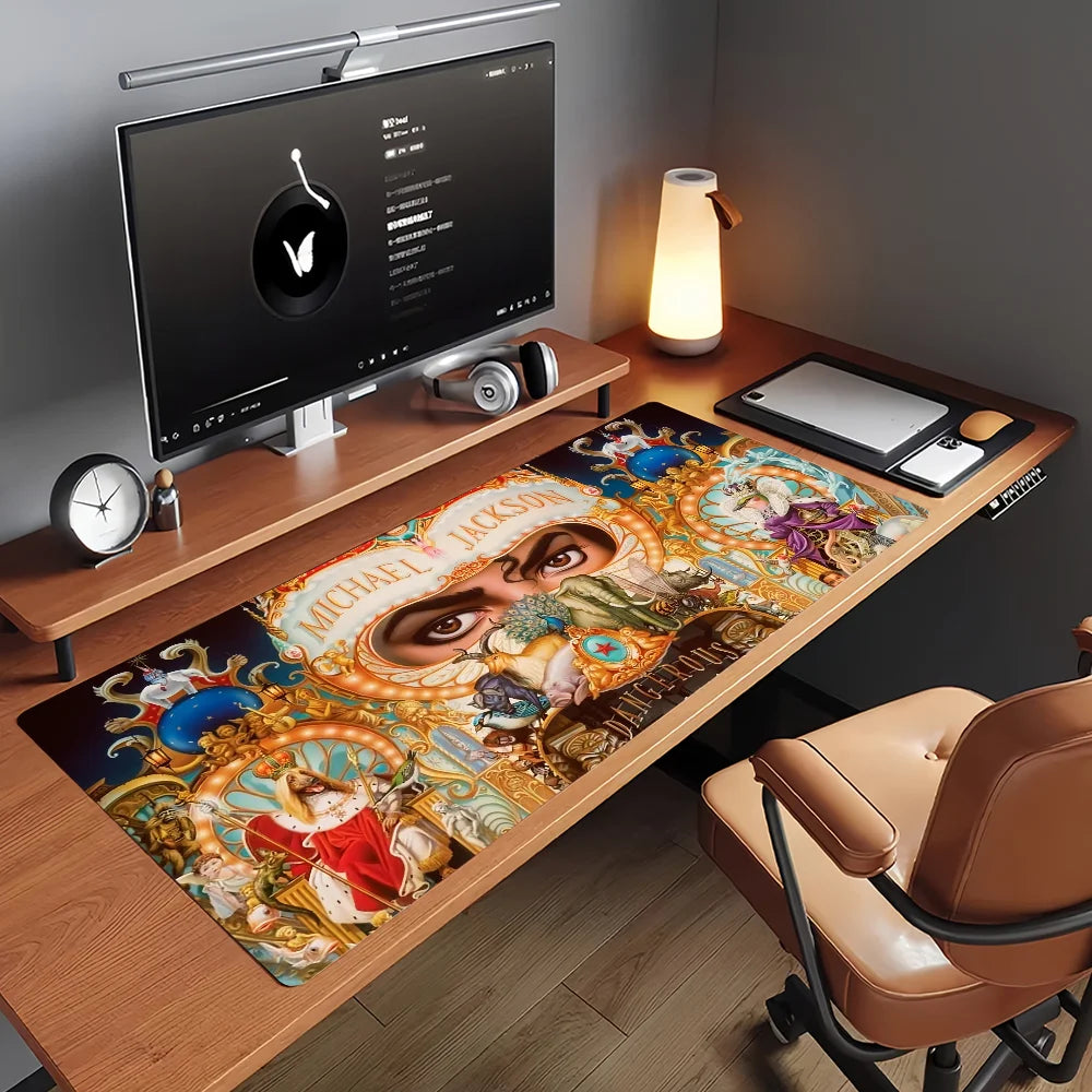 Singer M-Michael J-Jackson Mouse Pad Non-slip Rubber Gamer Balance Computer Mat Decoracion Deskmat Laptop Office Large