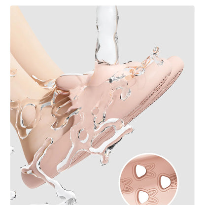 Cute Cartoon Rabbit Indoor Bathroom Slippers For Men Women Summer House Shoes Soft EVA Leaking Style Lovers Home Shower Slides