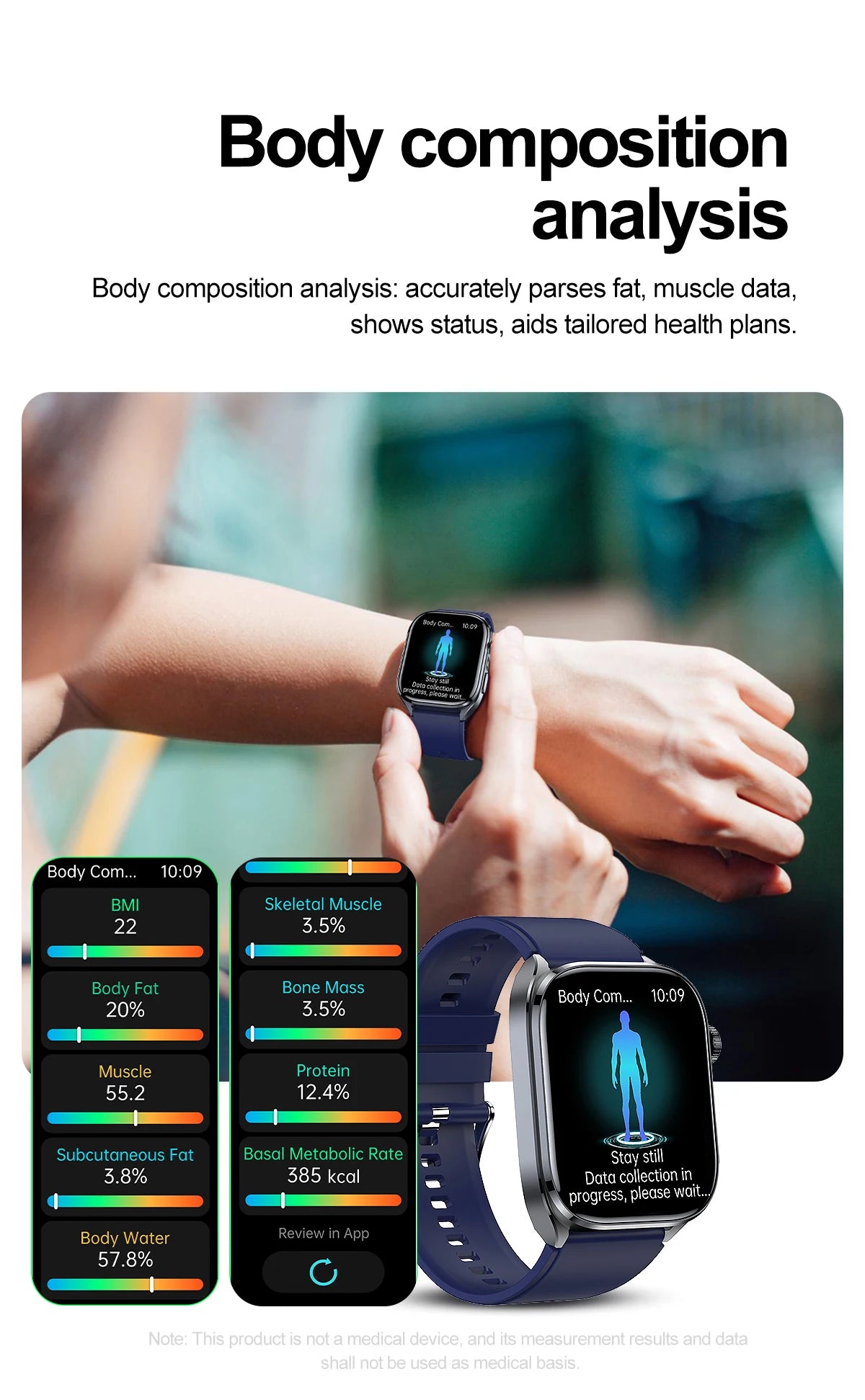 2026 New Non-Invasive Laser Treatment Three High Smart Watch Man ECG Heart Test Blood Fat Uric Acid Smart Watch For Android IOS