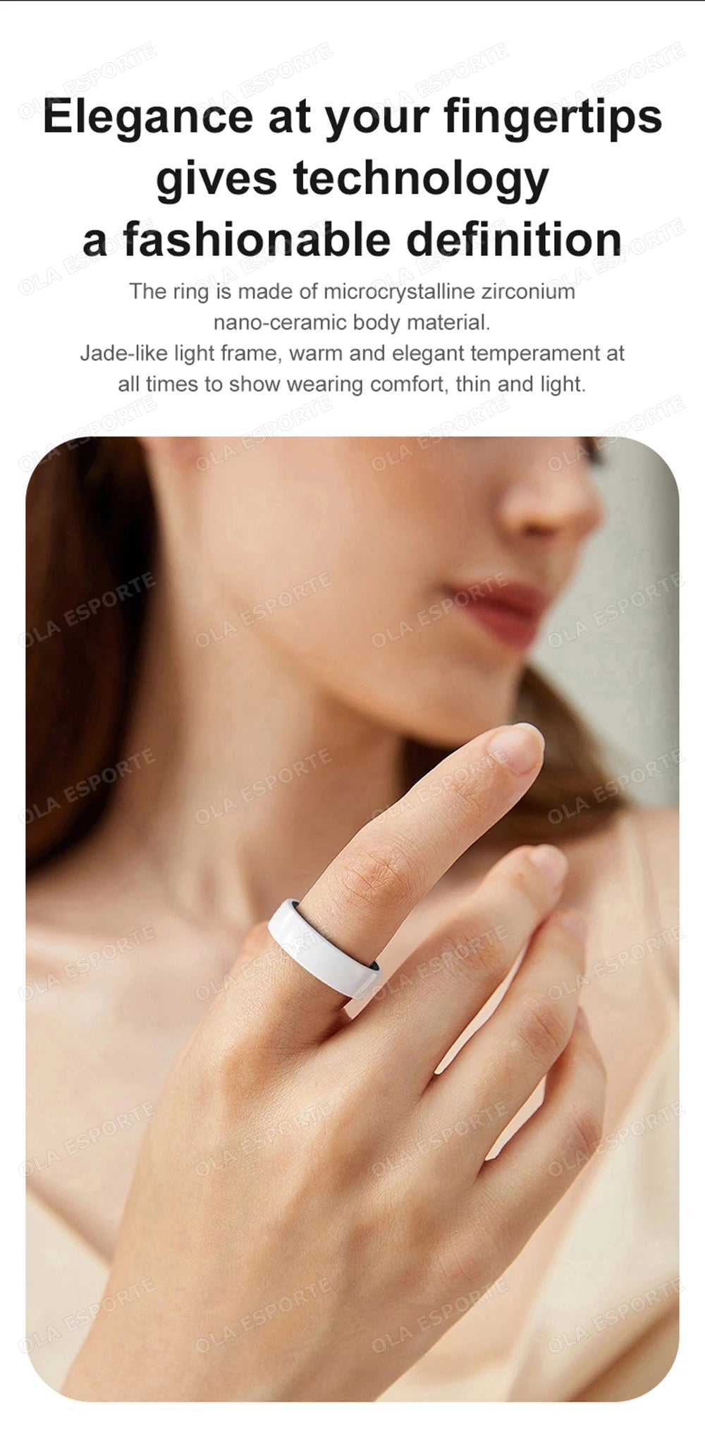 2026 New Hot Couple Smart Ring with Charging Case Heart Rate Sleep Health Monitor Pedometer Fashion Ceramic Ring For Android IOS