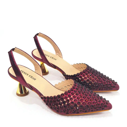 Fashion Summer 2023 Beads Decorated Muffin Bottom Sandals Wear Comfortable And Versatile Elegant Ladies Shoes And Bag Set