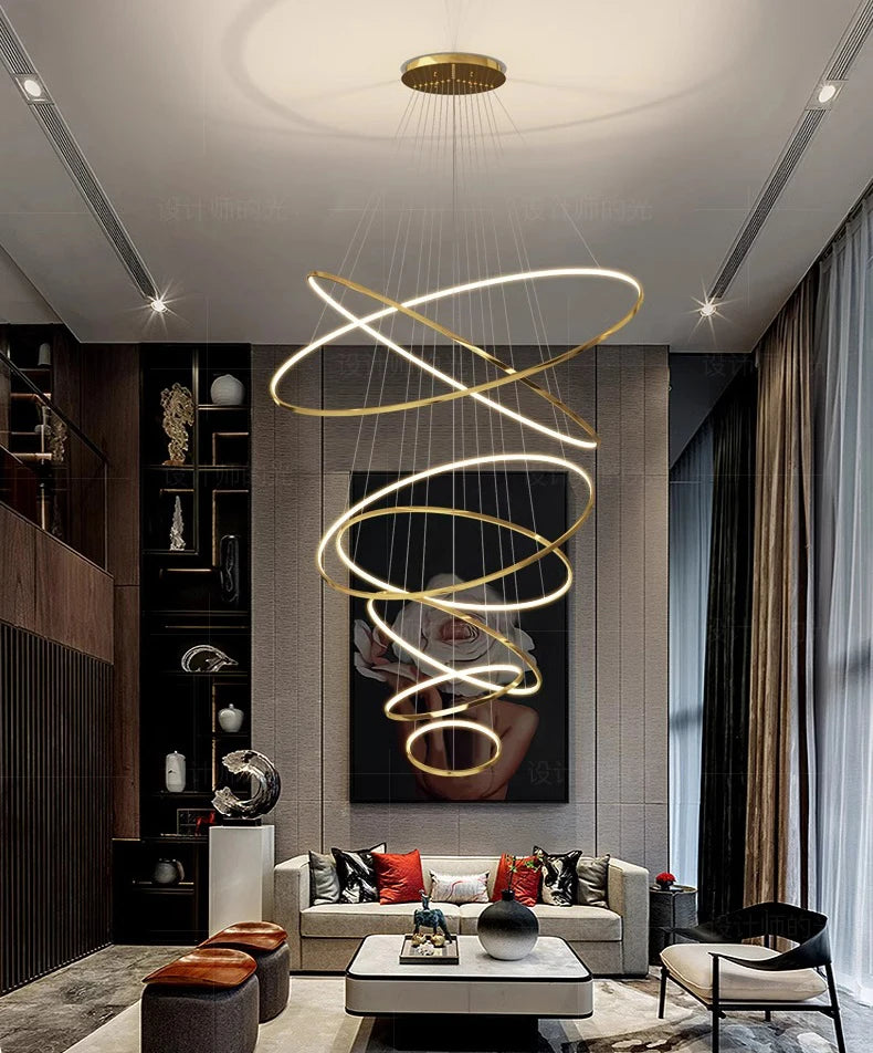 Nordic home decoration, stair chandelier, living room and dining room Pendant lights, ceiling light, indoor lighting