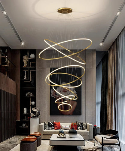 Nordic home decoration, stair chandelier, living room and dining room Pendant lights, ceiling light, indoor lighting