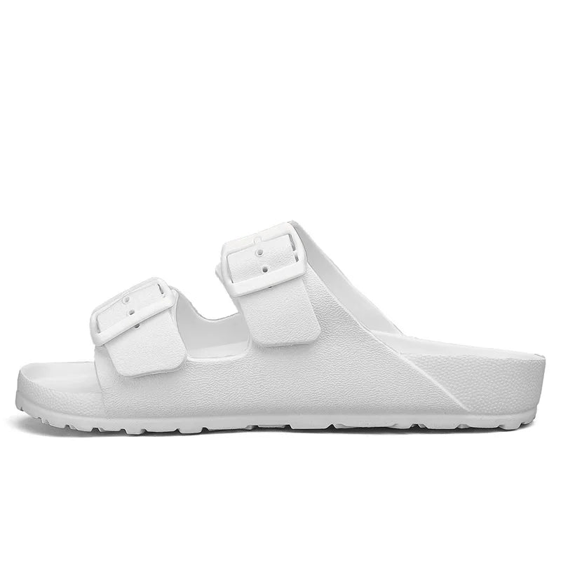 Summer Adjustable Soft Slides Slippers For Men Flat EVA Slippers Lightweight Anti Slip Slippers Size 34-47 48 49  Dropshipping