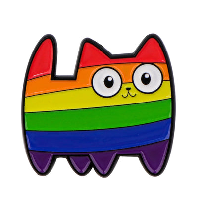 Cute Animal Rainbow Cat Enamel Pin LGBT Gay Brooches for Women Men Lapel Pins Badges on Backpack Gay Accessories Jewelry Gifts
