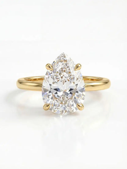 925 Sterling Silver 1-4 CT Zircon Sparkling Luxury Water Drop Shape Ring For Women Engagement Wedding High Quality Fine Jewelry