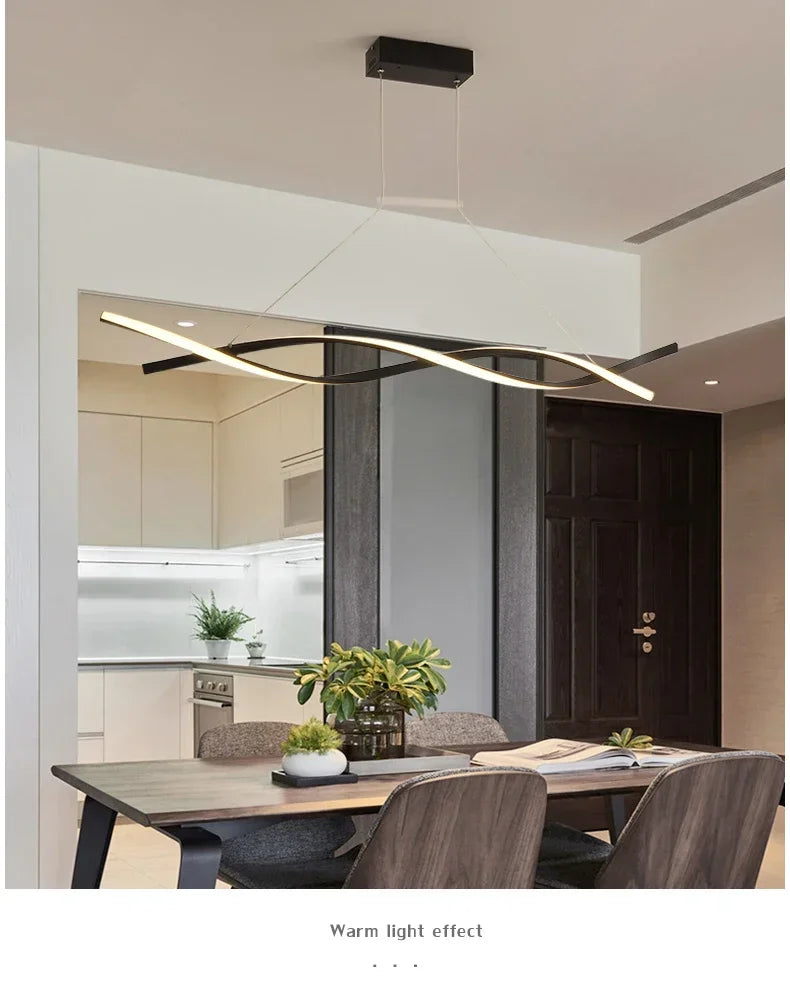 Modern Rotate Led Pendant Lights Dimmable for Kitchen Island Table Dining Room Office Chandelier Decor Lighting Lusters Fixture