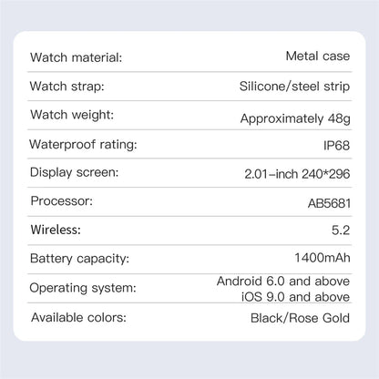 2026 New Sport Smart Watch 1400mAh Battery Fitness Tracker IP68 Waterproof Heart Rate Bluetooth Call Health Smartwatch Men Women