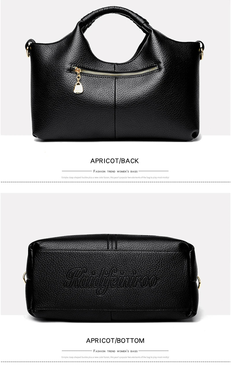Authentic Leather Tote Bag Luxury Large Capacity Women's Single Shoulder Diagonal Crossbody Bags Fashion Simple Female Handbag