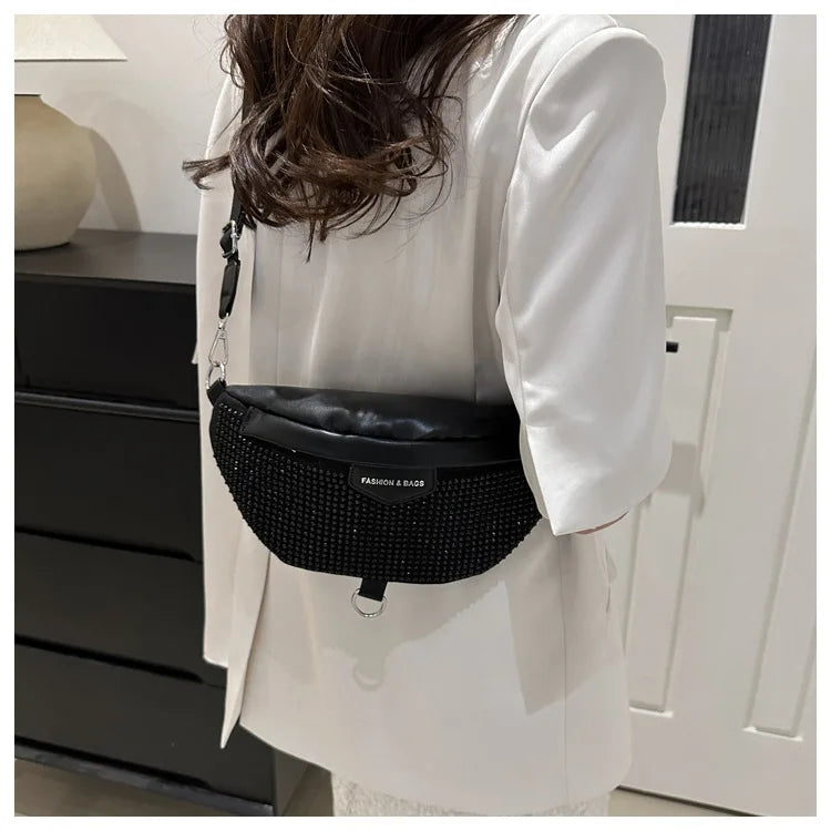 Fashion Luxury Women's Chest Bag For Travel, Wide Strap Crossbody Shoulder Bags Designer Fanny Pack Ladies Waist Bag
