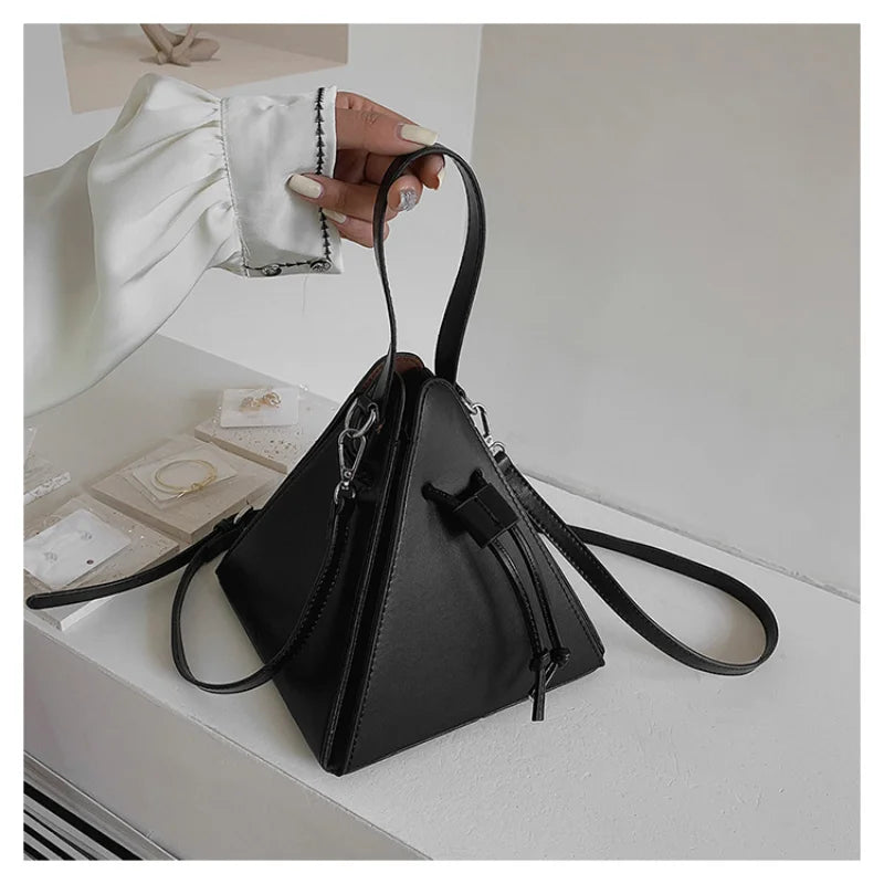 Fashion Ladies Shoulder Bags Handbag High Quality Leather Crossbody Bag Designer Female Triangle BagsSense of Luxury Women Bags