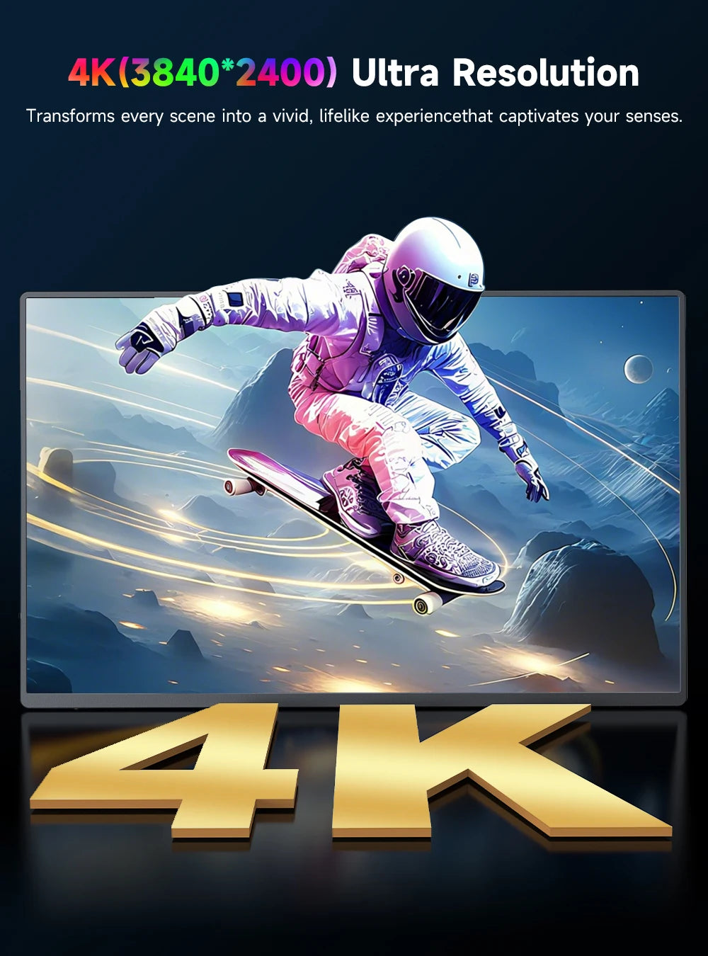 UPERFECT Portable Monitor 4K 1200 Nits 16" Laptop Monitor 3840*2400 UHD HDR FreeSync 16:10 1500:1 USB-C & MINI HDMI VESA & Smart Case Travel Second Screen for PC Phone Xbox Switch