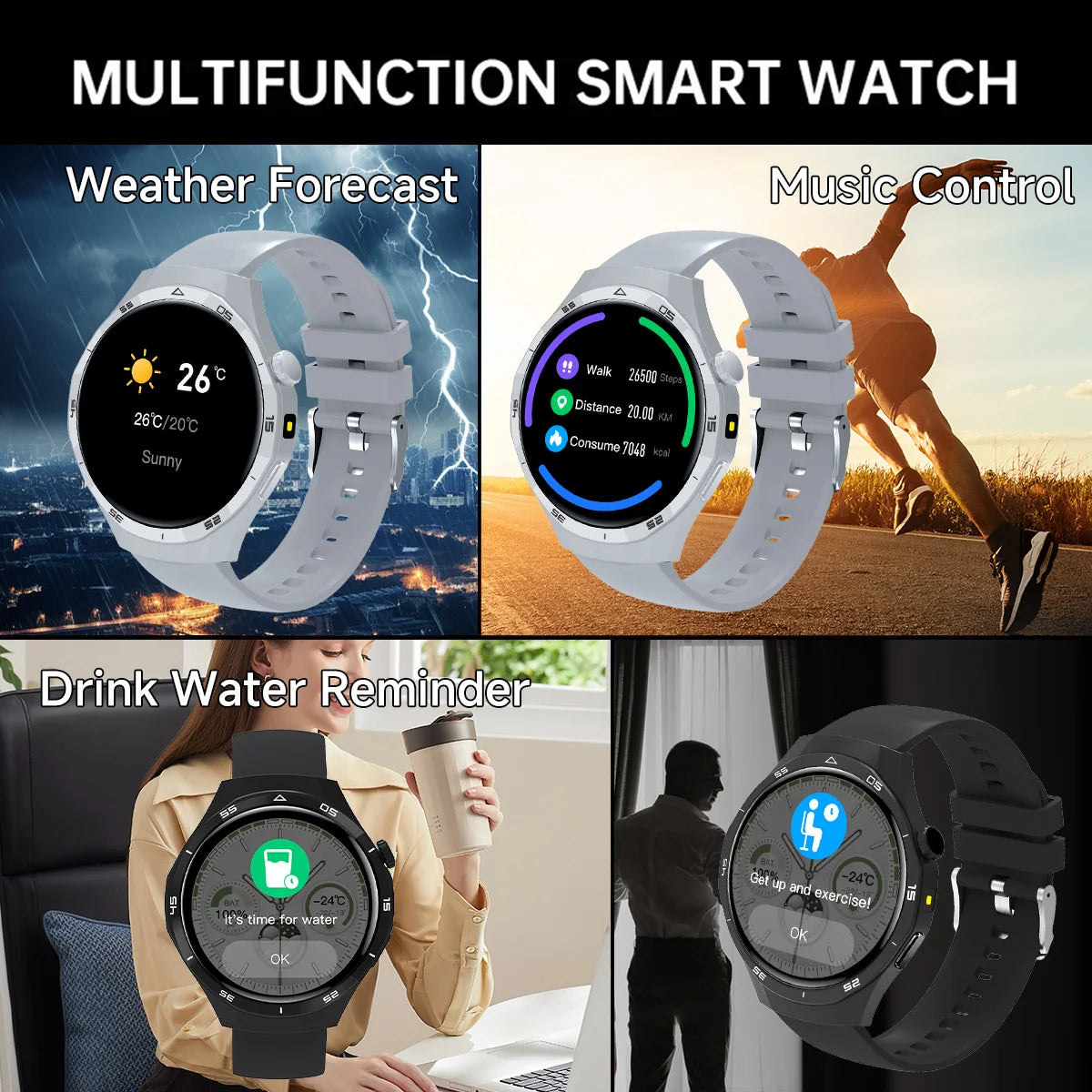 New Smartwatch Sports Fitness Bluetooth Call Smart Watches Heart Rate Monitoring Health watch for Android IOS for Men Women