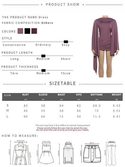 Weird Puss Ruched Elegant Playsuit Woman O-Neck Backless Batwing Collar Skinny Peach Hip Midnight Club Party Sexy Fashion Romper