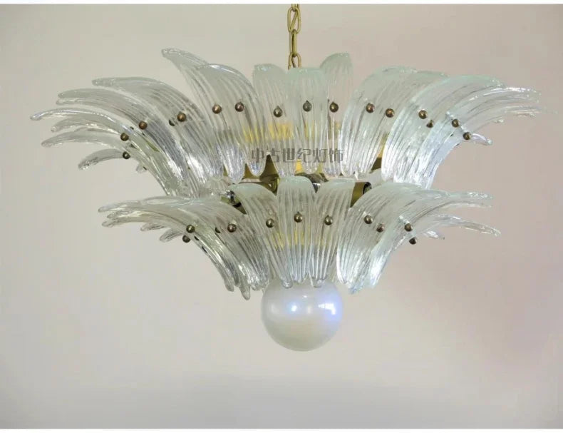 Modern Vintage French Glass Living Room Chandelier Designer Bedroom Mid-Century Style Duplex-Style Dining RoomLarge Villa Lights
