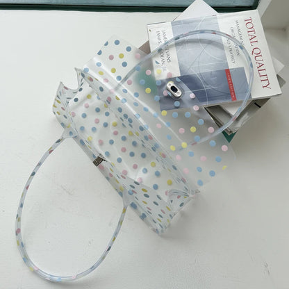 Fashion Transparent Pvc Dot Women Handbags Designer Swee tJelly Bag Lovely Summer Bag Cute Flap Square Bags 2026