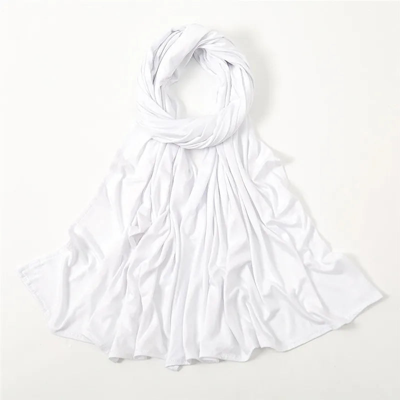 Classic Jersey Hijabs Scarf Plain Solid Color Scarves Style Head Wrap Headscarf for Women
