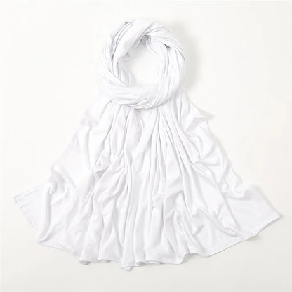 Classic Jersey Hijabs Scarf Plain Solid Color Scarves Style Head Wrap Headscarf for Women