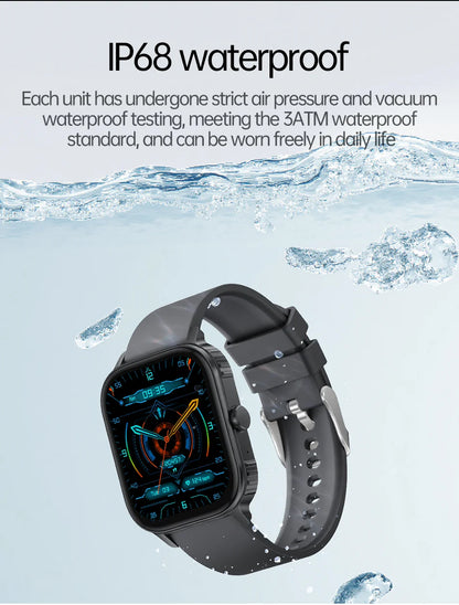 2026 1000mAh Large Battery 2026 New 2.04" HD Display Health Monitor Smart Watch Bluetooth Call IP68 Waterproof Sports Smartwatch