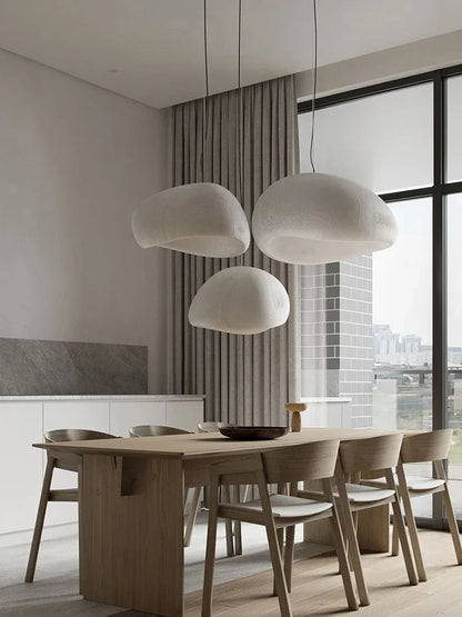 Nordic Minimalist Wabi-Sabi E27 LED Pendant Lights Modern Ceiling Chandelier For Dining Room Bedroom Bar Loft Home Hanging Lamp