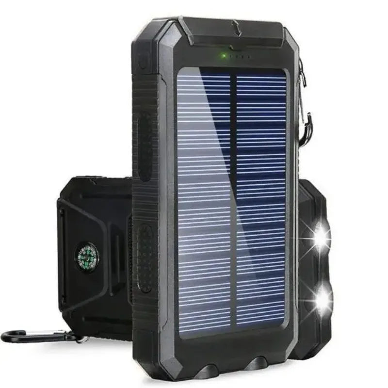 New 30000mAh Solar Power Bank  Portable Charging Poverbank External Battery Charger Strong Light LDE Light for All Smartphones