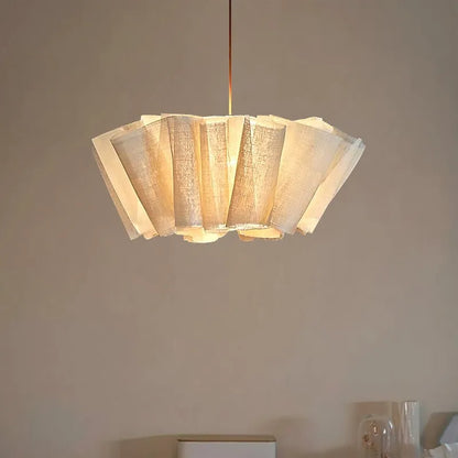 Japanese Wabi-Sabi Style Fabric Chandeliers Medieval Vintage Tea Room Restaurant Pendant Lights Lighting Bedroom Lustre Lamps