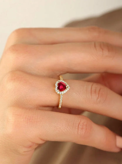 Gorgeous Zircon Romantic Love Heart Ring for Women Engagement Wedding Real 925 Sterling Silver Luxury High Quality Fine Jewelry
