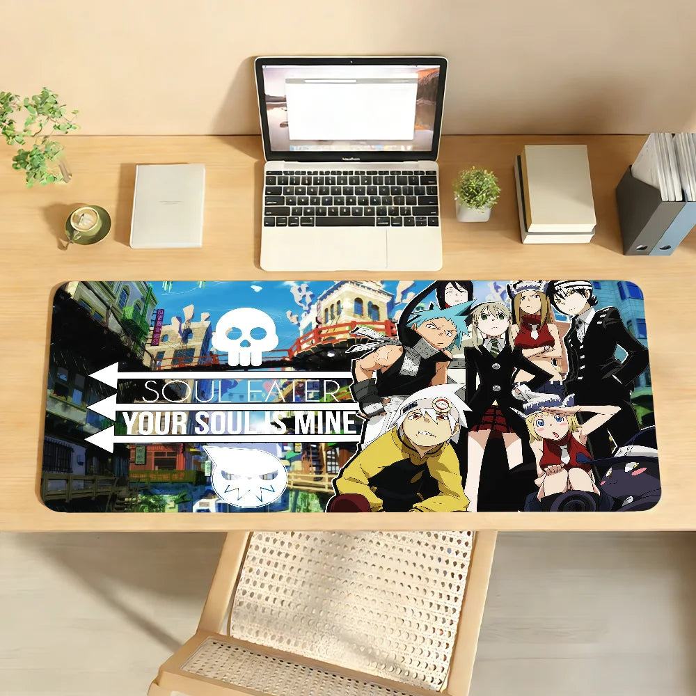 Anime S-Soul E-Eater Mouse Pad Anti Slip Rubber Edge Locked Thickened Laptop Gaming Desk Mat
