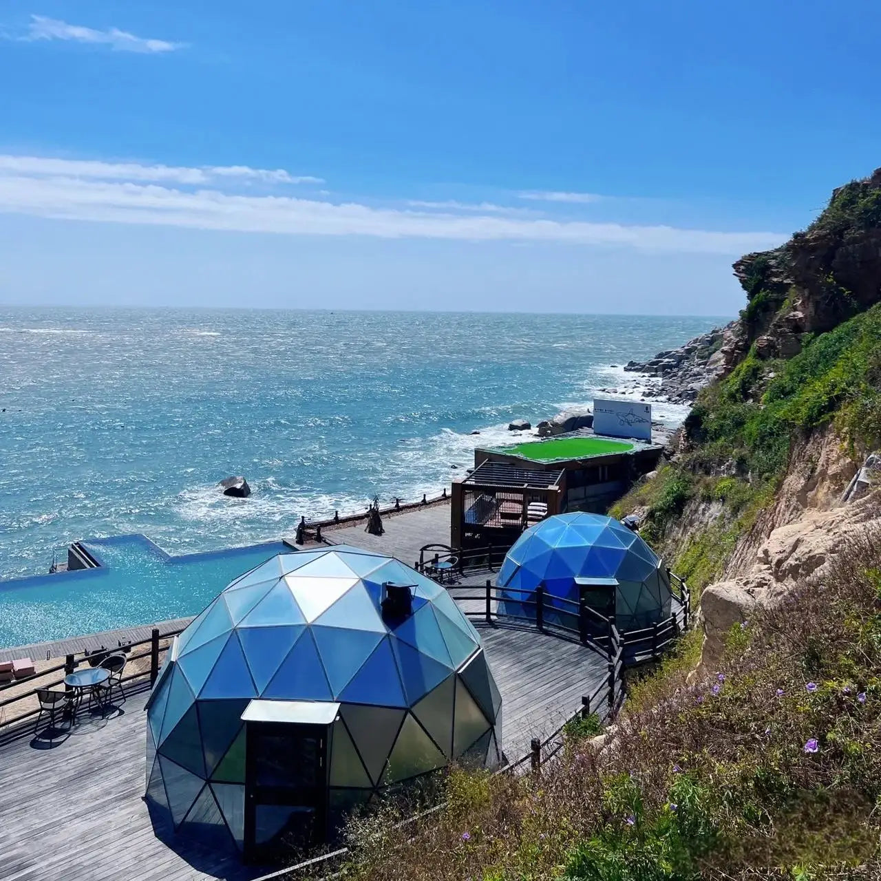 Luxury Transparent Glass Geodesic Dome Tent Aluminum Frame Four Season Outdoor Glamping House Hotel Resort Custom