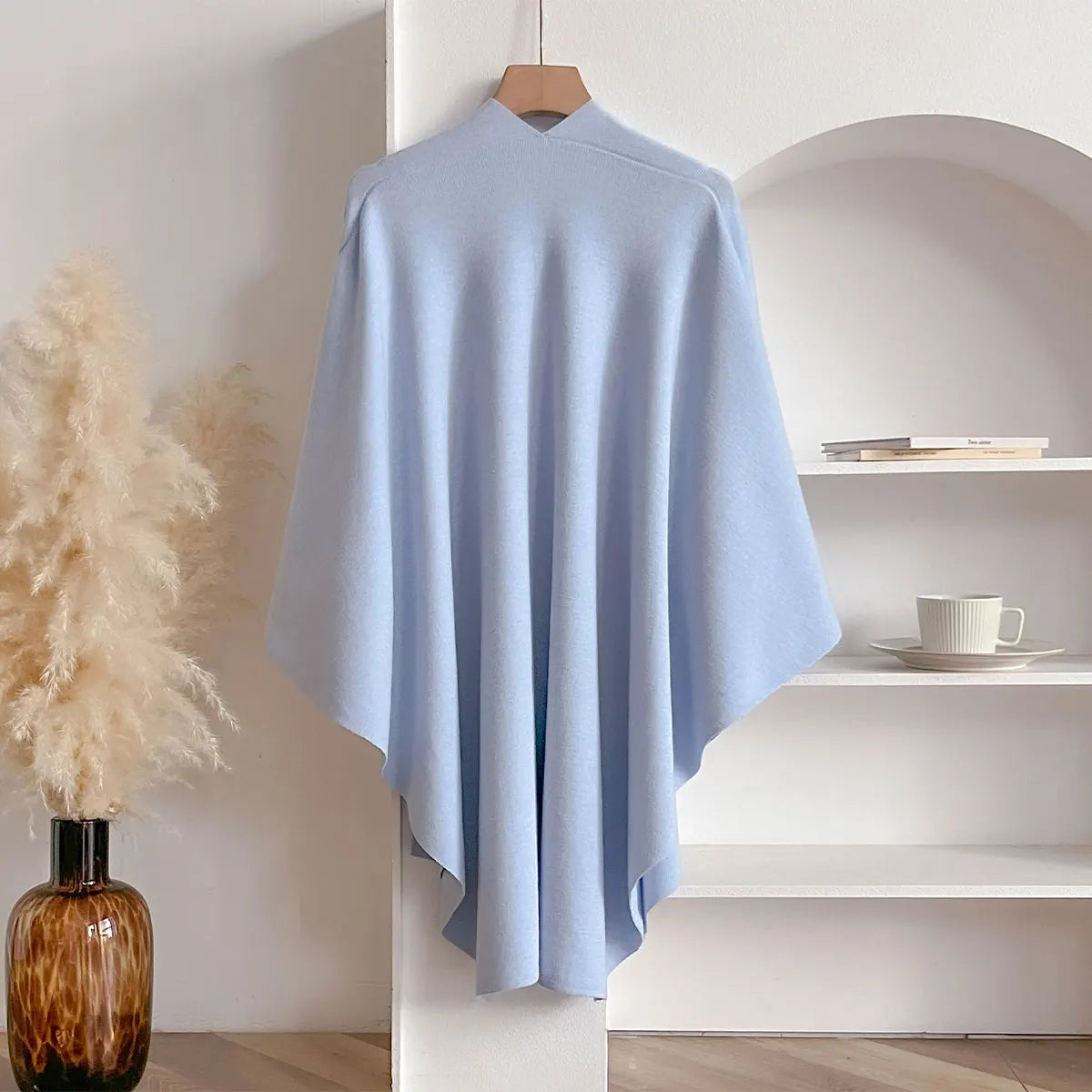 Women Poncho Winter Warm Solid Color Shawl Double Sided Designer Blanket Luxury Scarf Female Cloak Cashmere Pashmina Cape Stole
