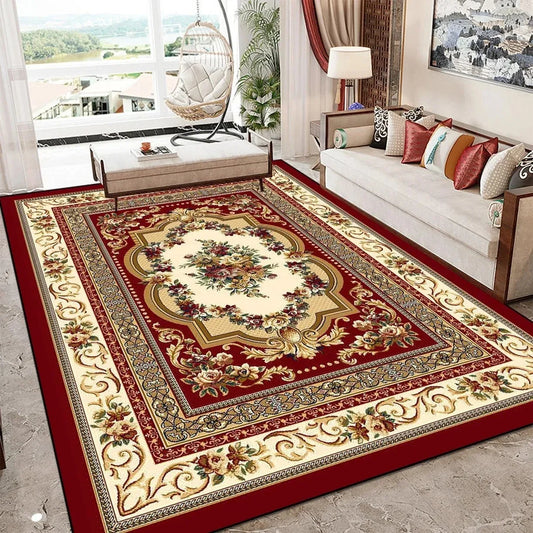 VIKAMA European Vintage Large Area Rug Non-slip Soft Carpet for Living Room Bedroom Home Decor Floor Mat