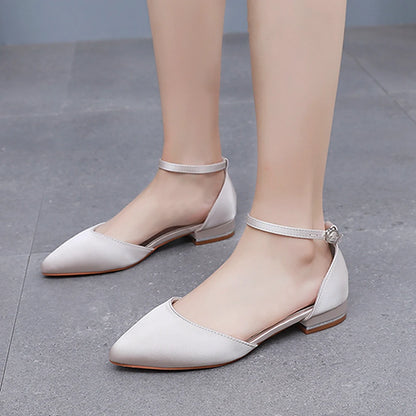Crystal Queen Women Sandals Ladies Sexy Shoes Female Flats Point Toe Summer Shoes Casual Party Dress Flat