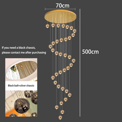 Modern Home Decor LED Lights Pendant Light Lamps for Staircase Chandeliers for Living Room Hanging Light Indoor Lighting